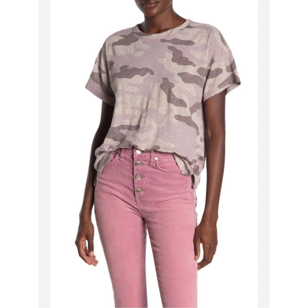 Rag & Bone New York Camo Vintage
Tee Shirt Top pima cotton